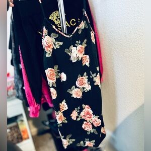 Rose print dress